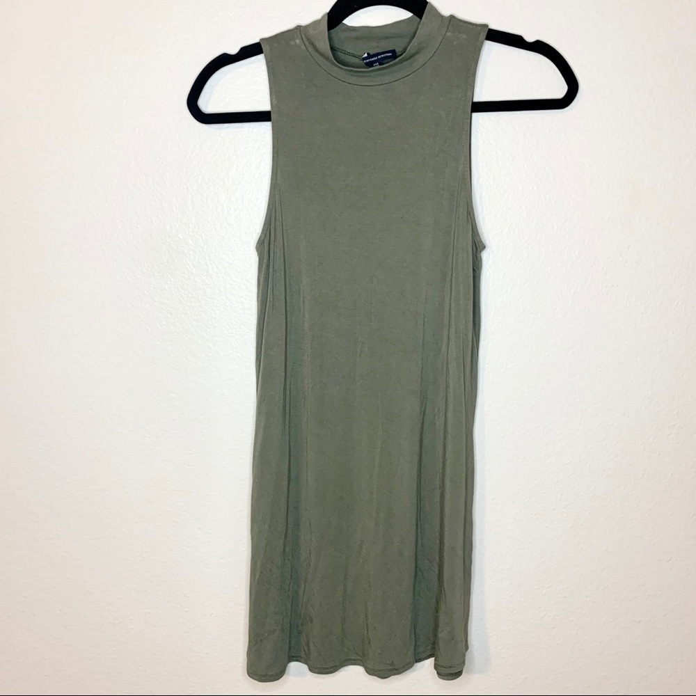 American eagle high neck T-shirt tank dress green